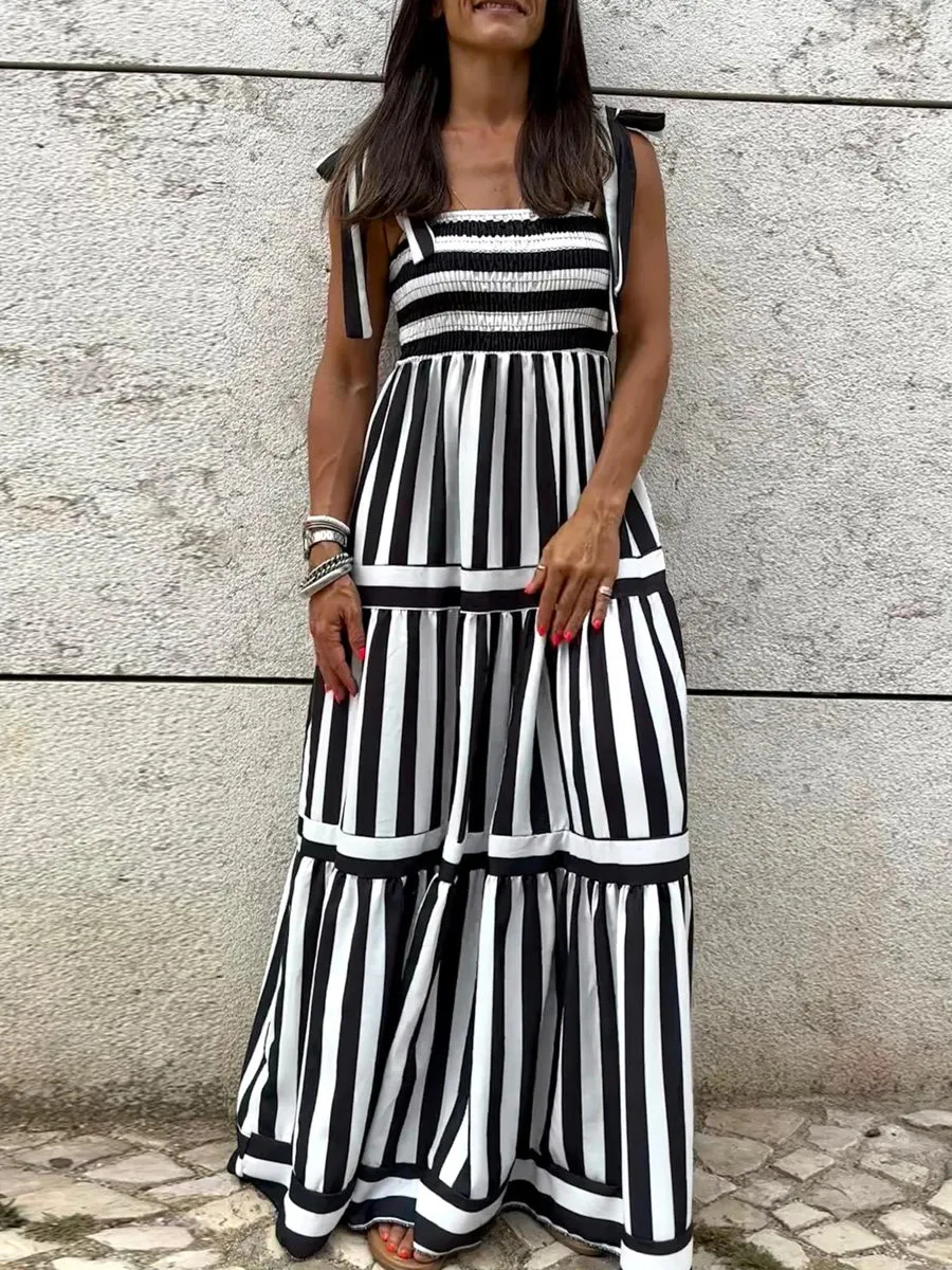 Naomi - Elegant Striped Summer Beach Dress for Women