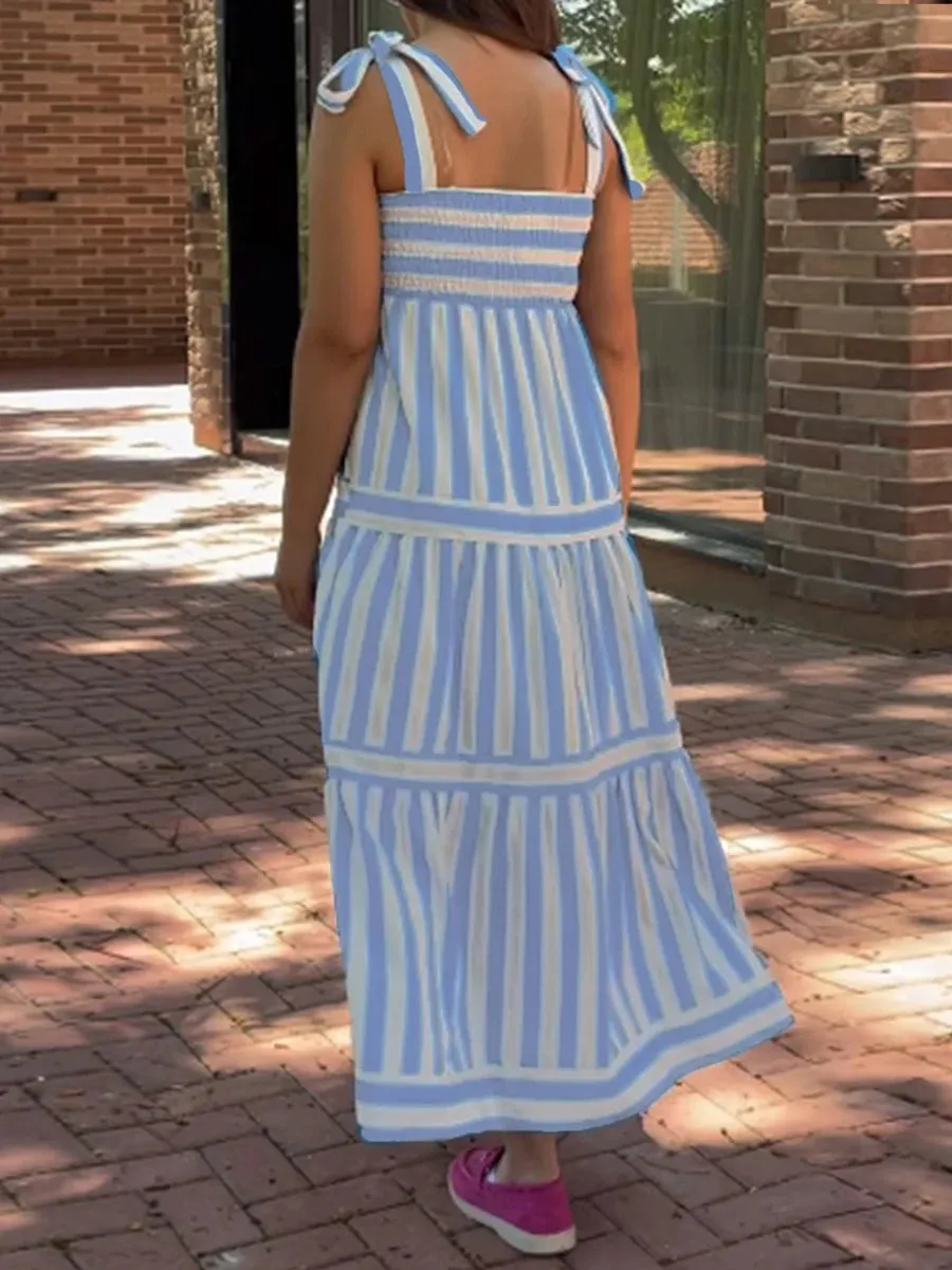 Naomi - Elegant Striped Summer Beach Dress for Women