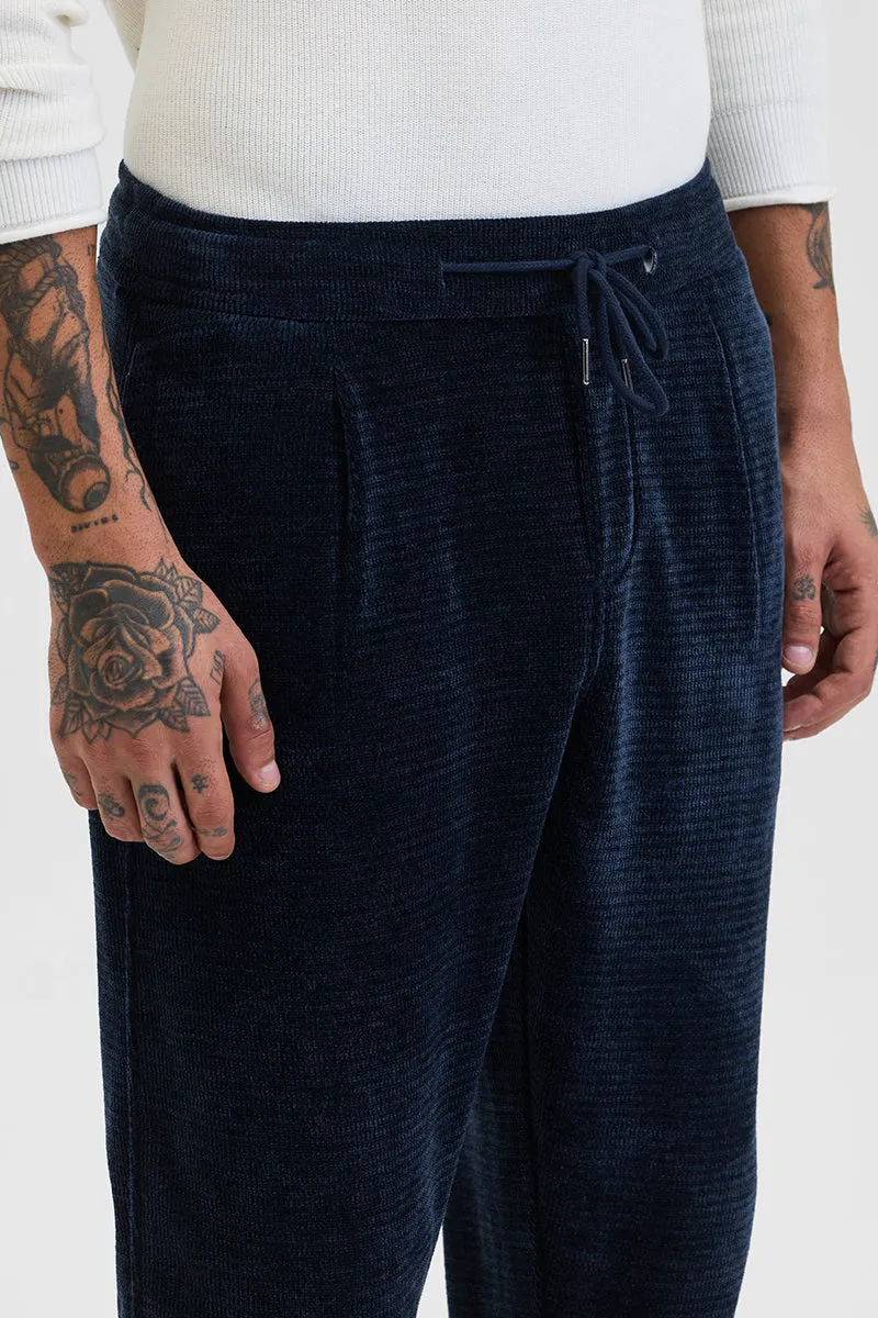 Navy Corduroy Relaxed Fit Trousers