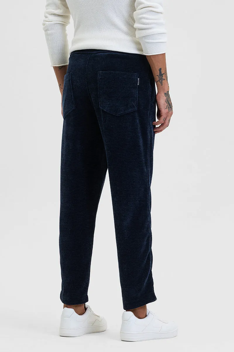 Navy Corduroy Relaxed Fit Trousers