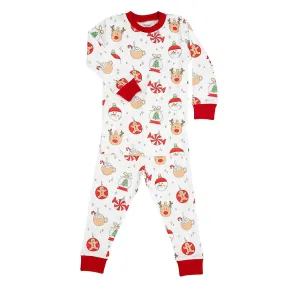 Noomie 2 Piece Pajamas Christmas Ornaments White