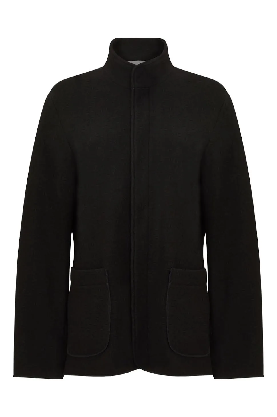 OXFORD Black Mens Boiled Wool Casual Jacket