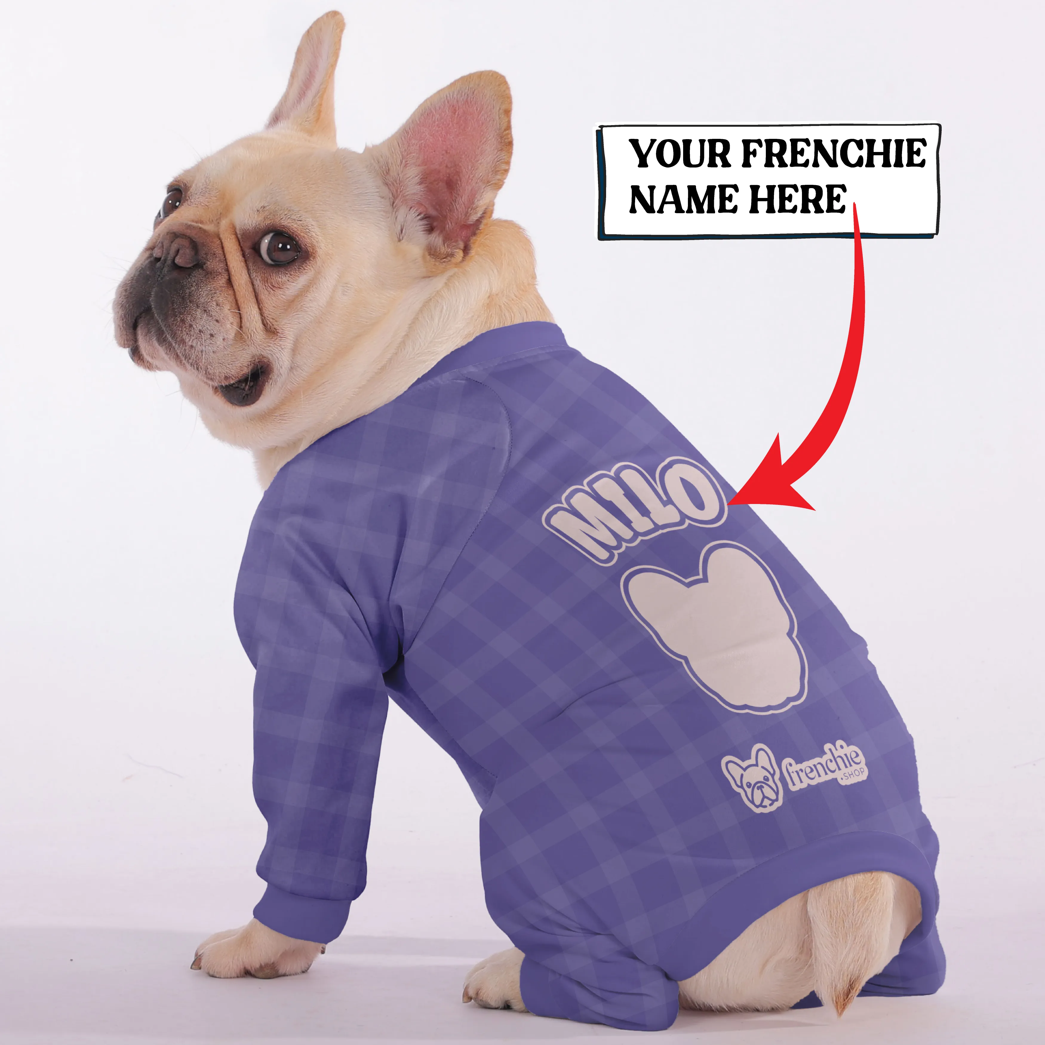 Pepper - Personalized French Bulldog Pajamas with Frenchie’s Name – Ultra-Soft, Cozy, and Adorably Stylish!