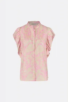 Pre Loved Sally Bibi Blouse in Pink Candy