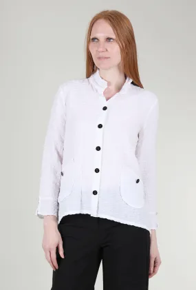 Pucker Weave Retro Jacket, White