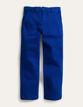 Relaxed Pocket Trousers-Bluing Blue