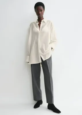 Relaxed voile shirt milk