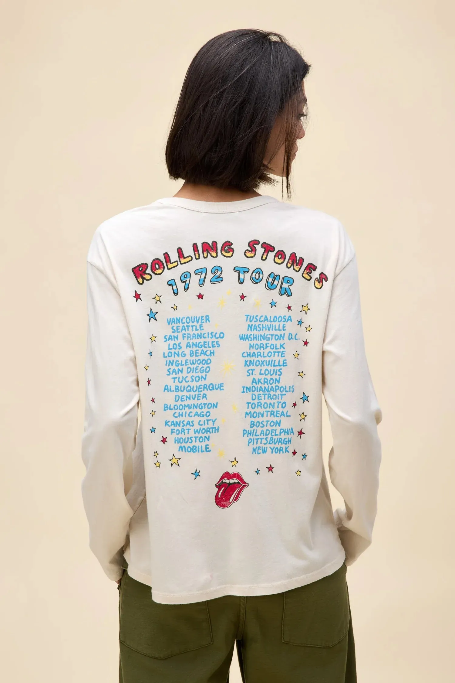 rolling stones 1972 tour long sleeve tee