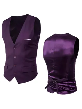 Slim Sleeveless Suit Vest