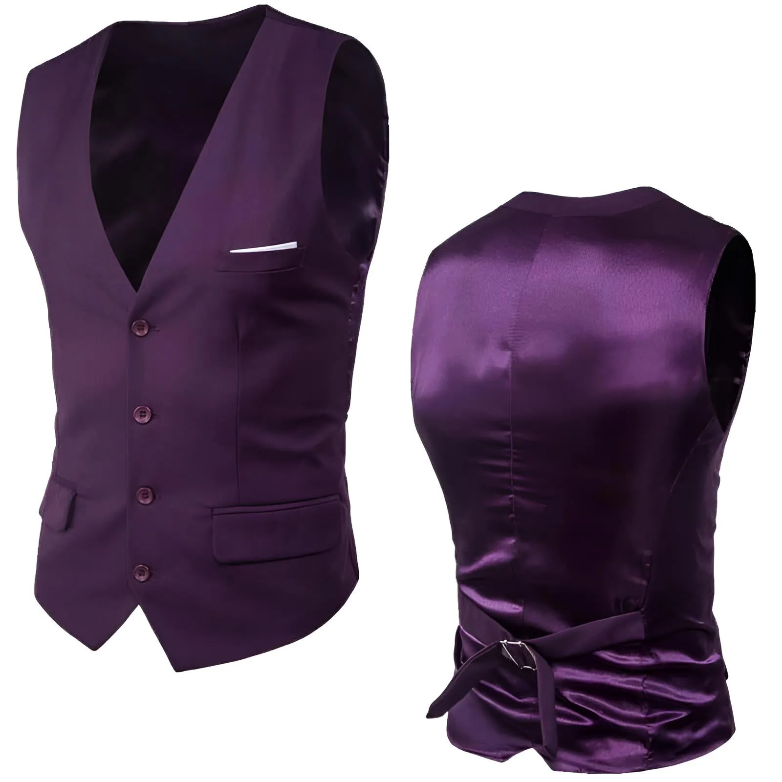 Slim Sleeveless Suit Vest