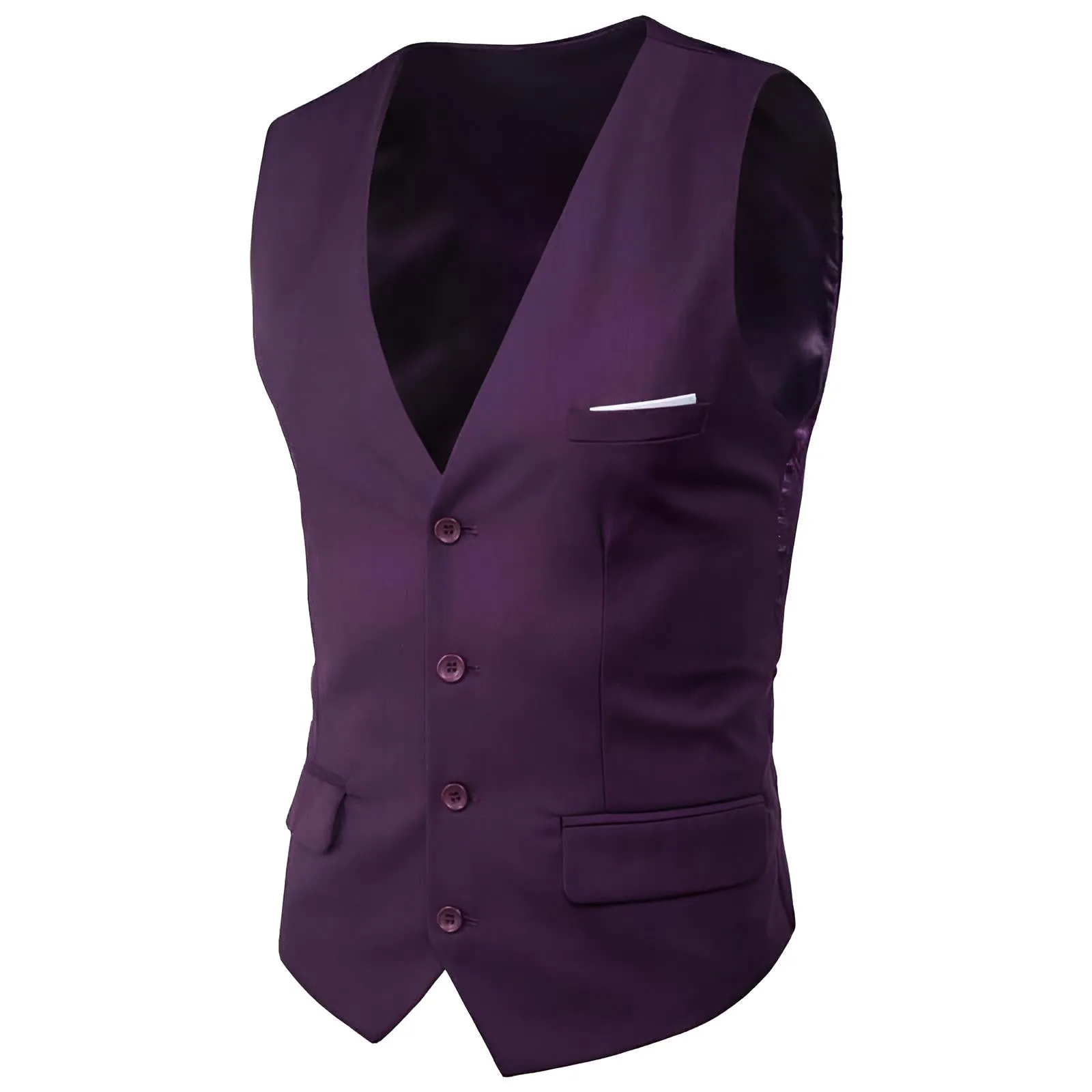 Slim Sleeveless Suit Vest