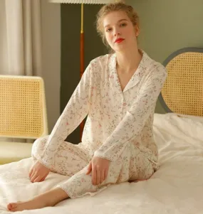 Sweet Shabby Chic Floral Viscose Pajamas