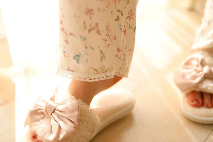 Sweet Shabby Chic Floral Viscose Pajamas