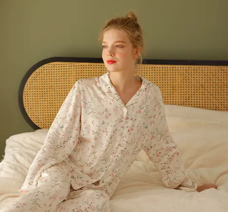 Sweet Shabby Chic Floral Viscose Pajamas