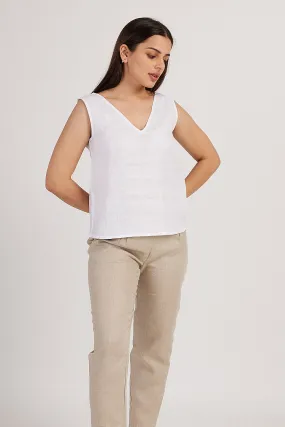 The Linen V Neck Tank