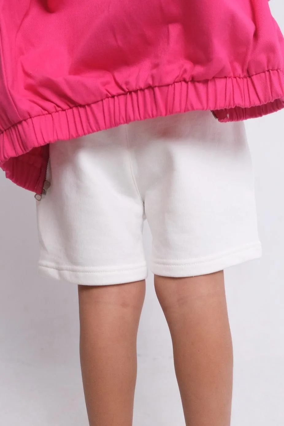 Unisex White Comfy Shorts