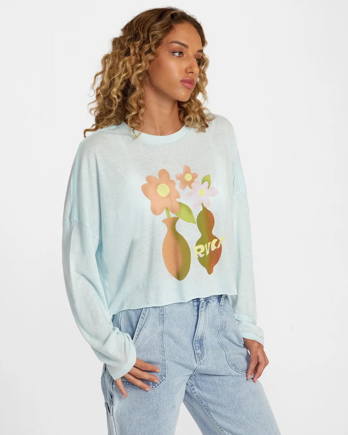 Vase Long Sleeve Tee - Sky Blue