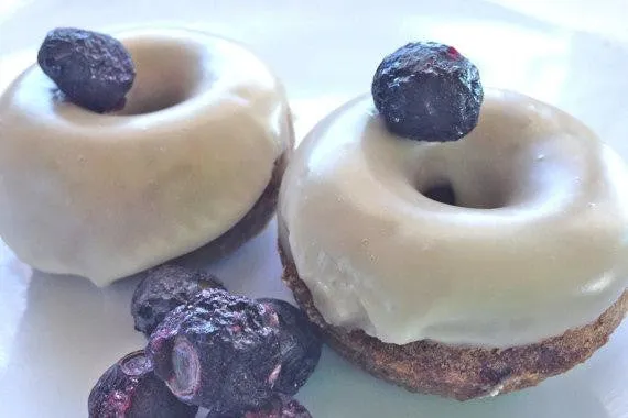 Vegan Blueberry Mini Cake Donuts