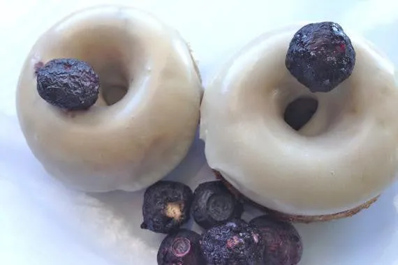 Vegan Blueberry Mini Cake Donuts