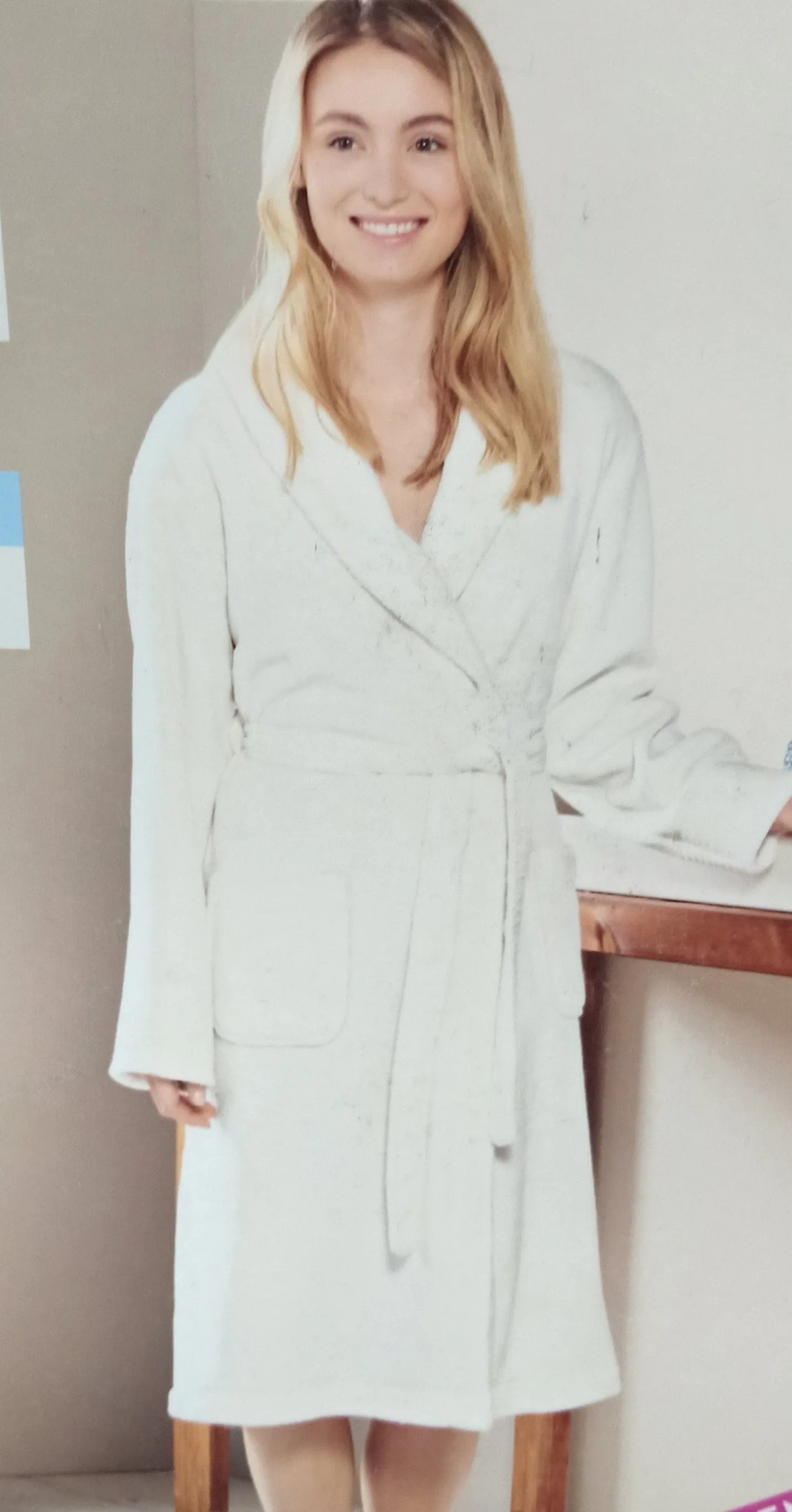 Women Dressing Gown Soft - White